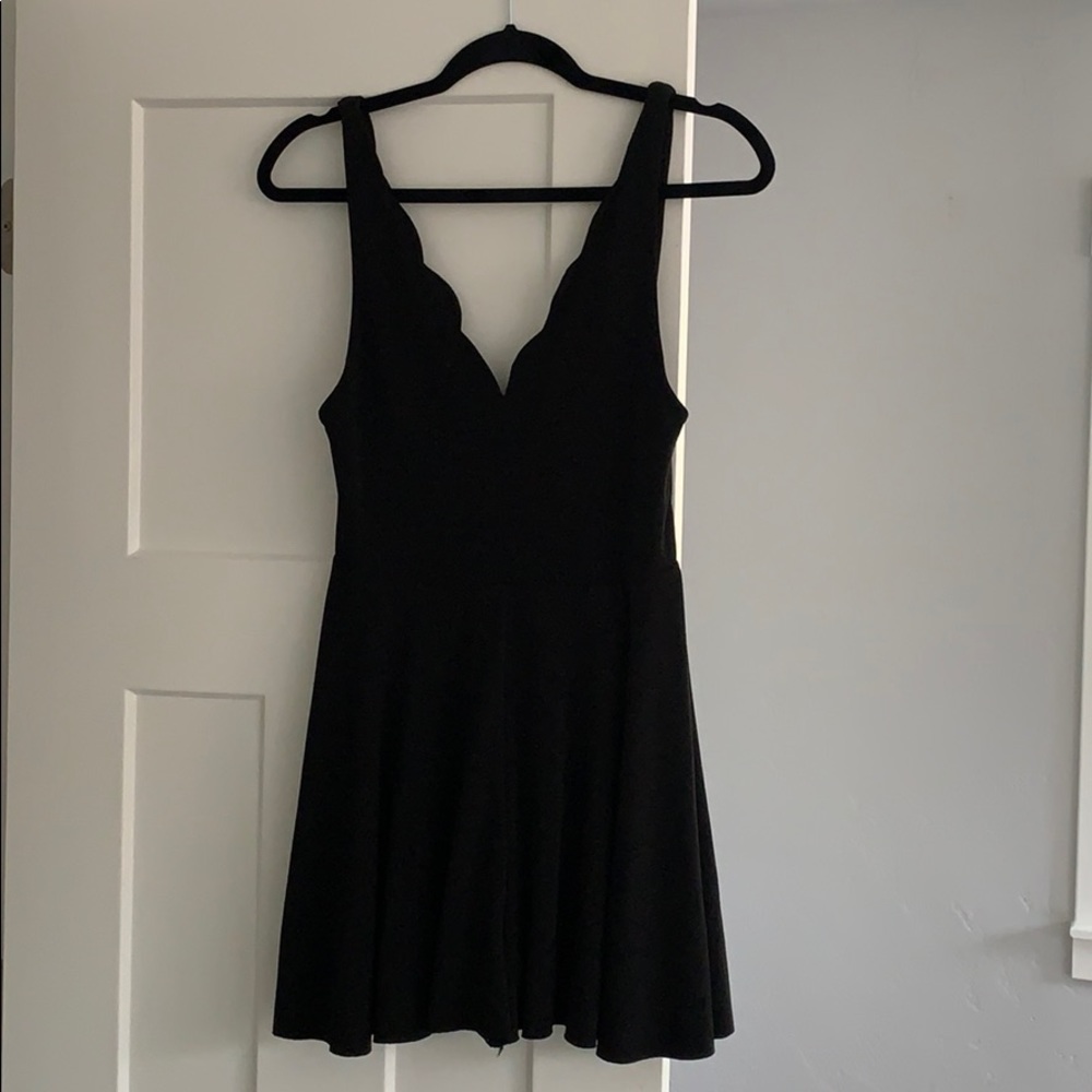 Scallop necked Romper